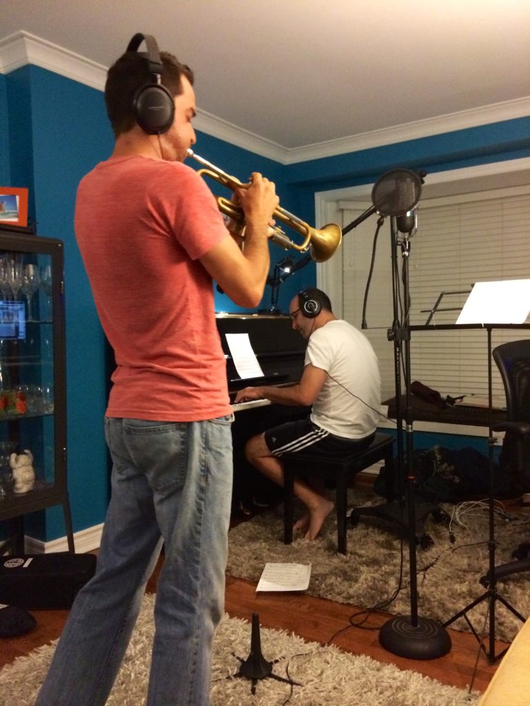 Brandon Walker & Ian MacGillivray recording Christmas Treats by Five Cent Candies